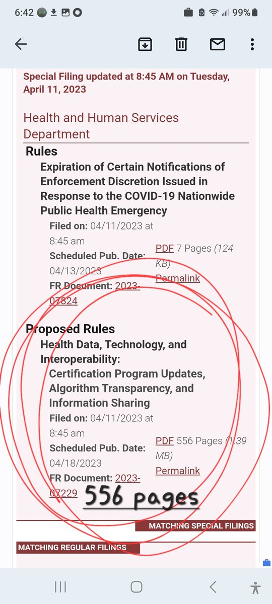 SavageLucia's tweet photo. 556 pages, and it includes "algorithmic transparency." Get your reading glasses . . .#heakthIT #Interoperability #infoblocking #hie #AI #algorithm. @DrSimpsonHSR @_DiMeSociety https://t.co/Yid44rlIxA