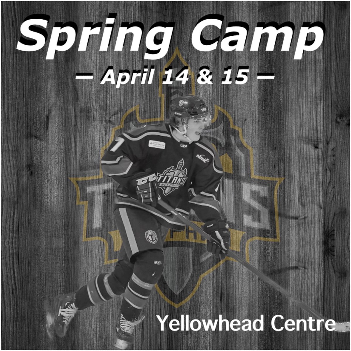 Make sure to head over to the Yellowhead Centre Friday April 14-15 for our Spring Camp. 

Players aged 14–17 will be practicing and playing games looking to become a Titan. 

The schedule will be posted here Thursday! 🥅🏒

#TitanUp🛡️🗡️