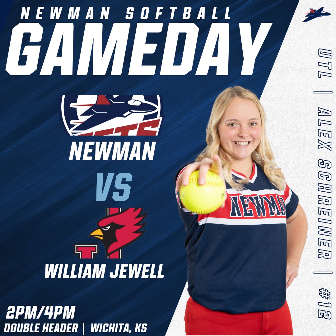 NewmanJetsSB's tweet photo. 𝙂𝙖𝙢𝙚𝙙𝙖𝙮! 

🆚William Jewell
📍Wichita, KS 
⌚️DH: 2PM/4PM 
📺https://t.co/o20erCMswV  
📊https://t.co/qFdjNkOB0f  

#JetPower✈️ https://t.co/M1n34Vttt0