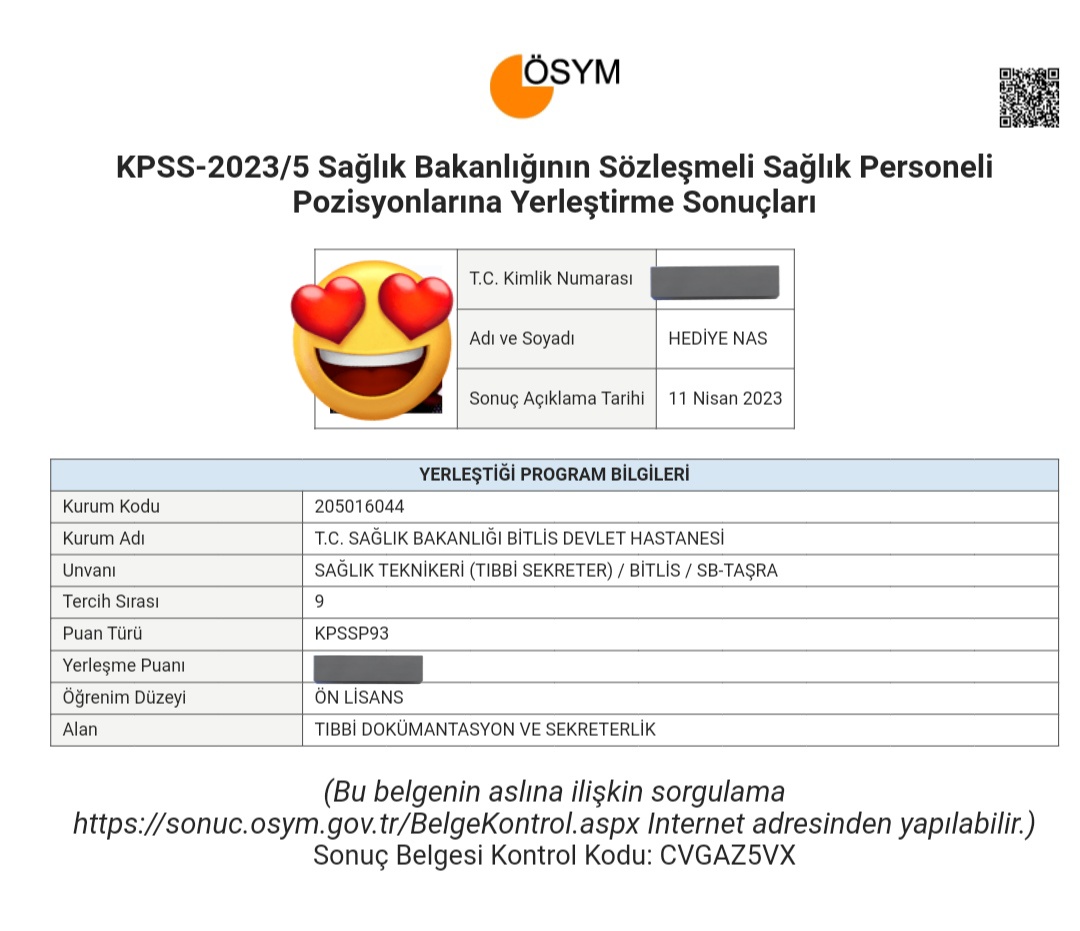 Allah'ım sana şükürler olsun 🙏 #ösym #kpss