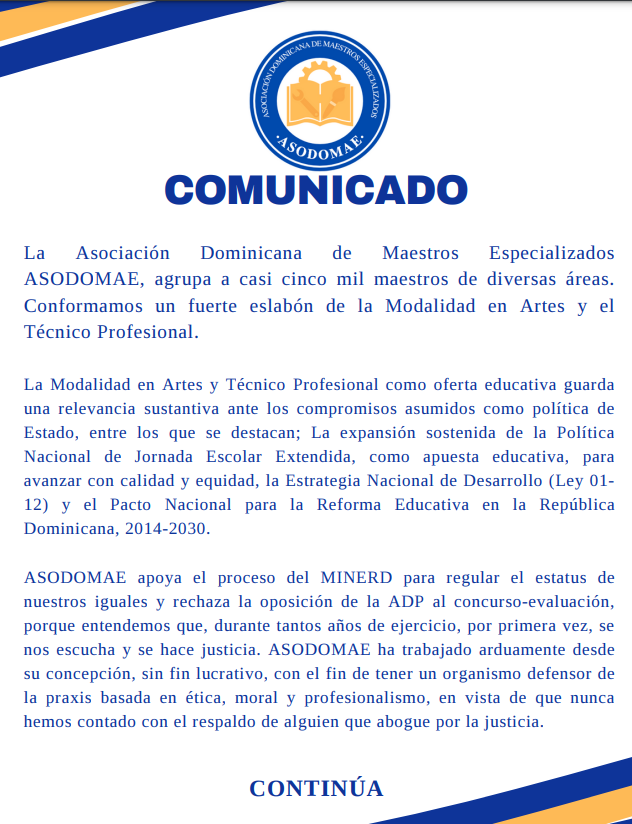 asodomae's tweet photo. En respuesta a la  @adp @pEduardoHidalgo  ... #Dios1ero 
@EducacionRDo @MTrabajoRD @PRM_Oficial @luisabinader https://t.co/0RwsJqSlcD