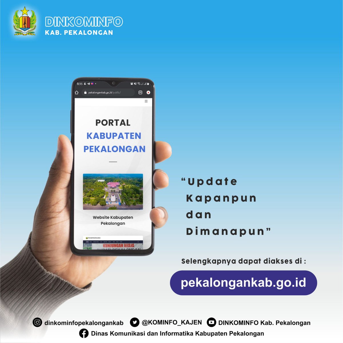 Layanan Wifi Publik di sekitar Alun- alun Kajen, yaitu di Alun-alun Kajen, Taman Pendopo Timur, Taman Pendopo Barat dan Gedung Dinkominfo.