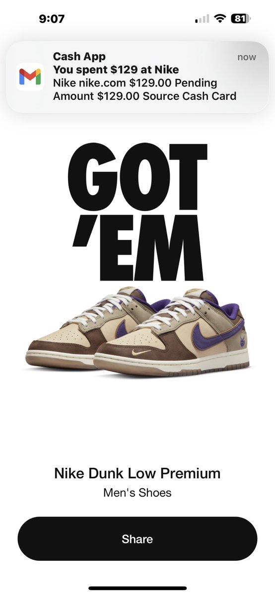 GmSniper916's tweet photo. @SoleRetriever Dub ✔️ https://t.co/tl8SElYTSr