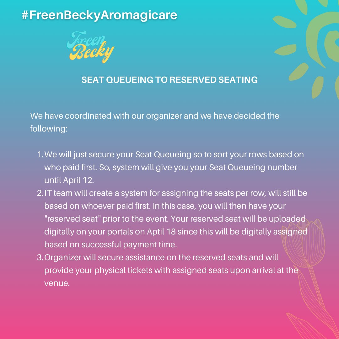 Aromagicare Official®️ On Twitter Assigned Seats Will Be Uploaded On The Same Verification 