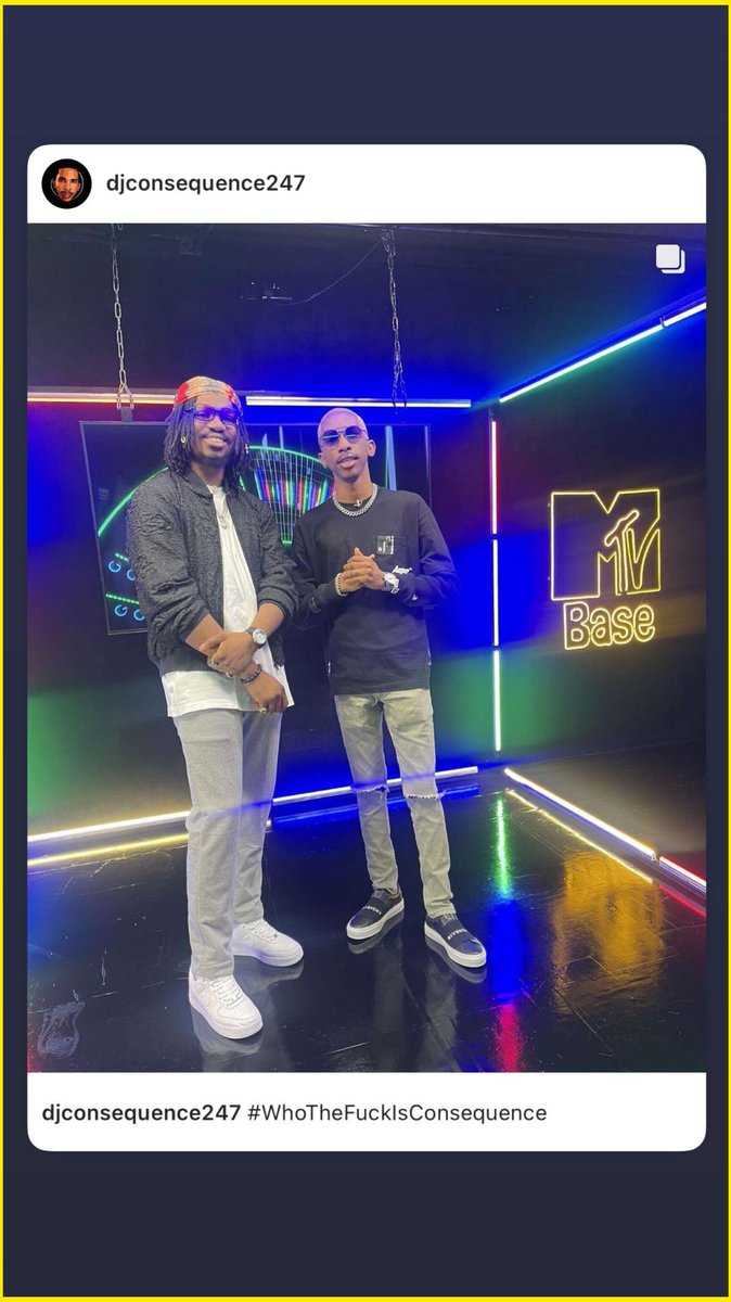 MzOyindolly's tweet photo. CEO DJ Consequence joins K'Ola on the Official Naija Top 10 countdown.
#djconsequence #kola #mtvbase
https://t.co/yFGzn2tKt8