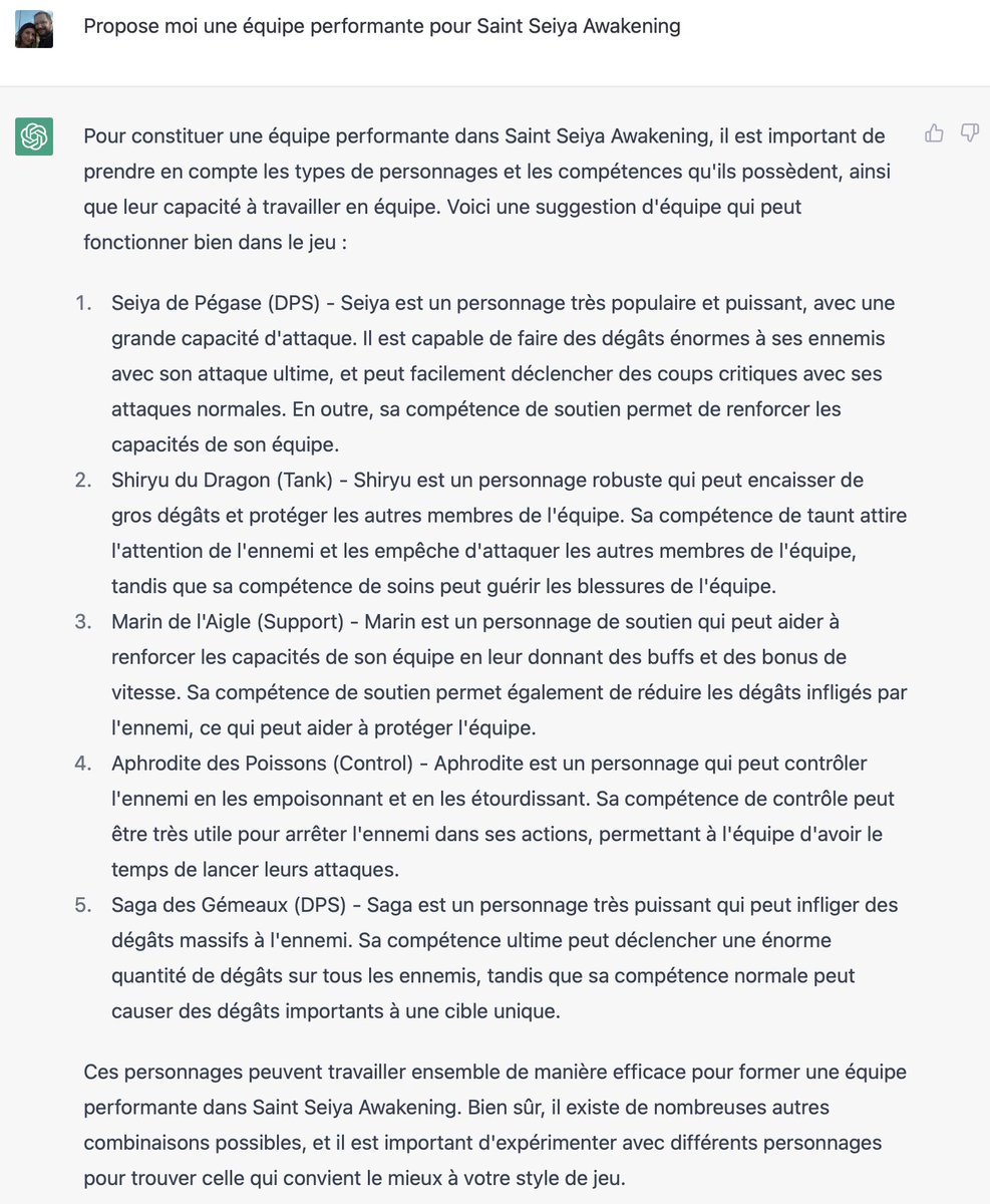 Cosmopads's tweet image. Je prépare mon prochain match de Jamir avec ChatGPT. Ça va passer crème...
