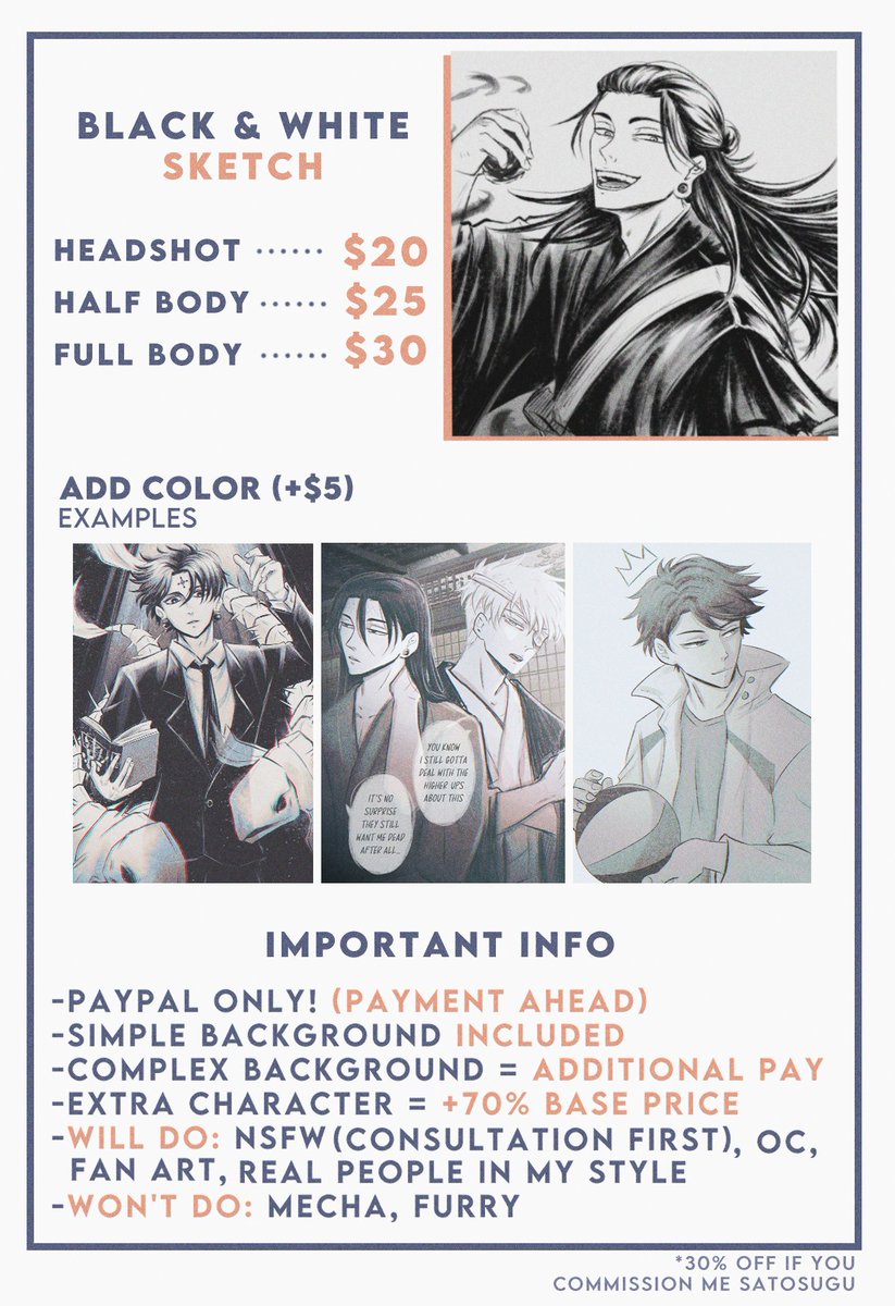 COMMISSIONS OPEN ‼️✨ (finally) after a long break -5 slots at