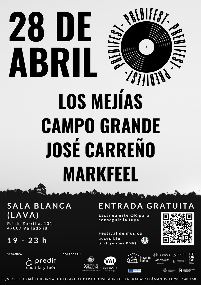 IMPULSA_CyL's tweet photo. BUENO, BUENO, BUENO‼️
Tenemos algo muy fuerte que contaros 🗣🗯💥 y es que el día 28 de abril nos vemos todas y todos en la Sala Blanca del #LAVA para disfrutar del 🎶 #PREDIFEST 🎶👉 nuestro primer festival de música inclusivo 🙌 

Entradas gratuitas: https://t.co/Rt9U6hJvUf 💃 https://t.co/BHzkYyKUDx