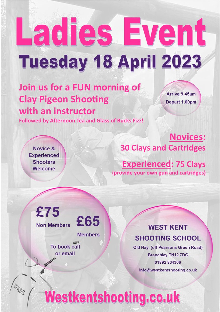 WestKentSS's tweet photo. One week to go until our ladies day - we still have a few places left. Phone now to book.. https://t.co/CtJBPTzS5a