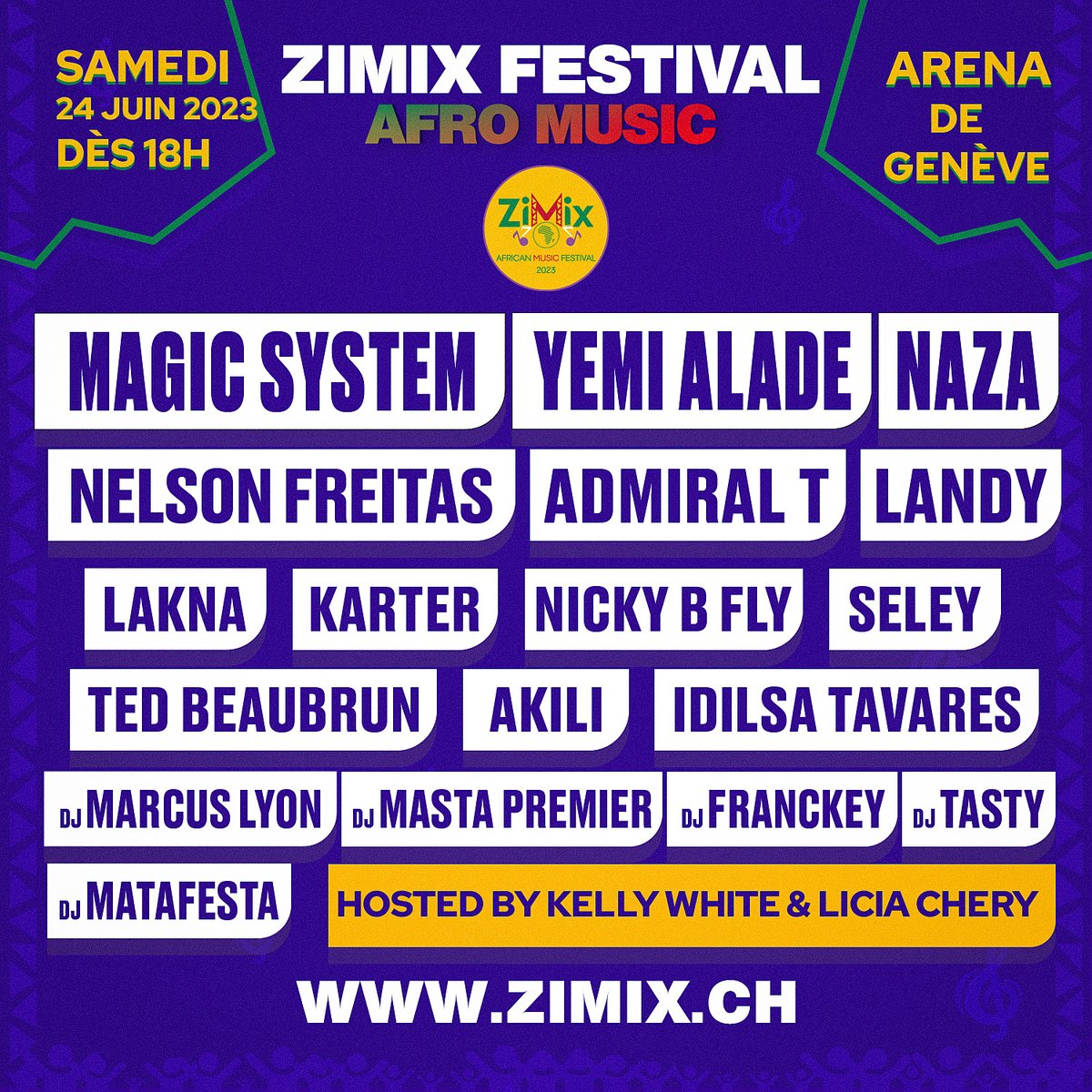 🚨Save the date
⭐️Afro Music Festival Indoor with many artists &amp; DJ's 
<a href="/MagicSystemOffi/">MagicSystem Officiel</a>  ☆ <a href="/yemialadee/">✊🏾 yemialade</a>  ☆ <a href="/NAZAOfficiel/">NAZA</a>  ☆ Nelson Freitas ☆ <a href="/AdmiralT971/">Admiral T</a>  ☆ <a href="/LandyOff/">LandyAssA💀</a>  ☆ @laknamusic  ☆ <a href="/ItisKarter/">Karter Amaris</a>  ☆ Nicky B Fly ☆ Seley ☆ <a href="/tedbeaubrun/">Ted Beaubrun</a>  ☆ Akili ☆ Idilsa Tavares