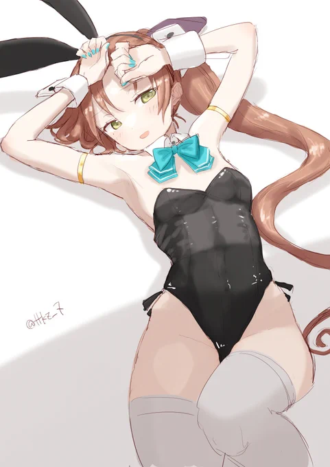 結局バニった。「こういうの、他の艦娘にお願いしたほうが良いと思うよ?」でも、強く頼めば断らない気がする。RQも着てたし。#艦これ版深夜の真剣お絵描き60分一本勝負#艦これ版真剣お絵描き60分一本勝負_20230411 