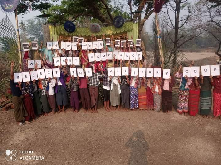 NantEiThandar's tweet photo. Anti-dictatorship Revolutionary Thingyan was held at a people-based school in Sagaing Region's Yinmarbin township on April 11.

#HelpMyanmarIDPs
#2023Apr11Coup
#WhatsHappeningInMyanmar https://t.co/44bbtzd32L