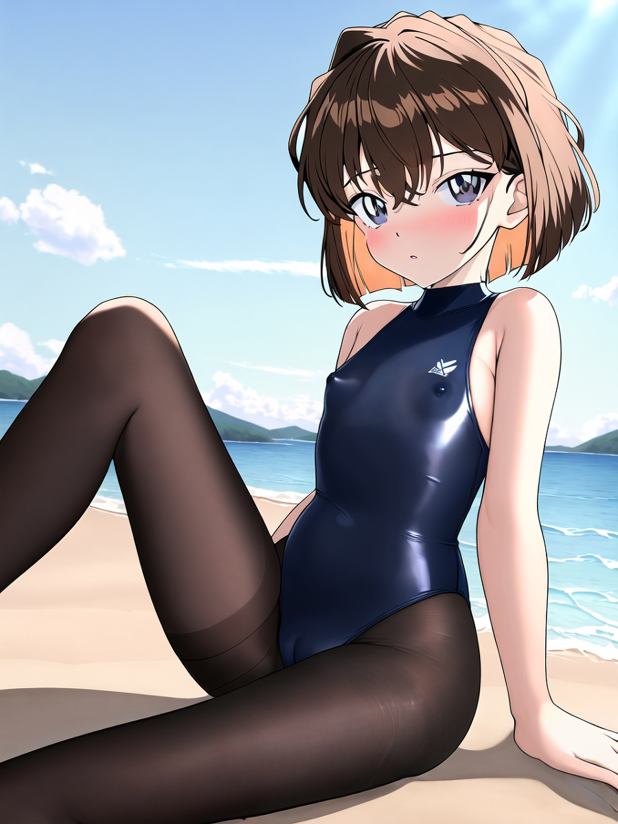 wingpixiv's tweet photo. 灰原哀ちゃんと海デート #パンスト #灰原哀 #スク水 #名探偵コナン https://t.co/bX5m2m2aVV https://t.co/2NhGN1wCFE