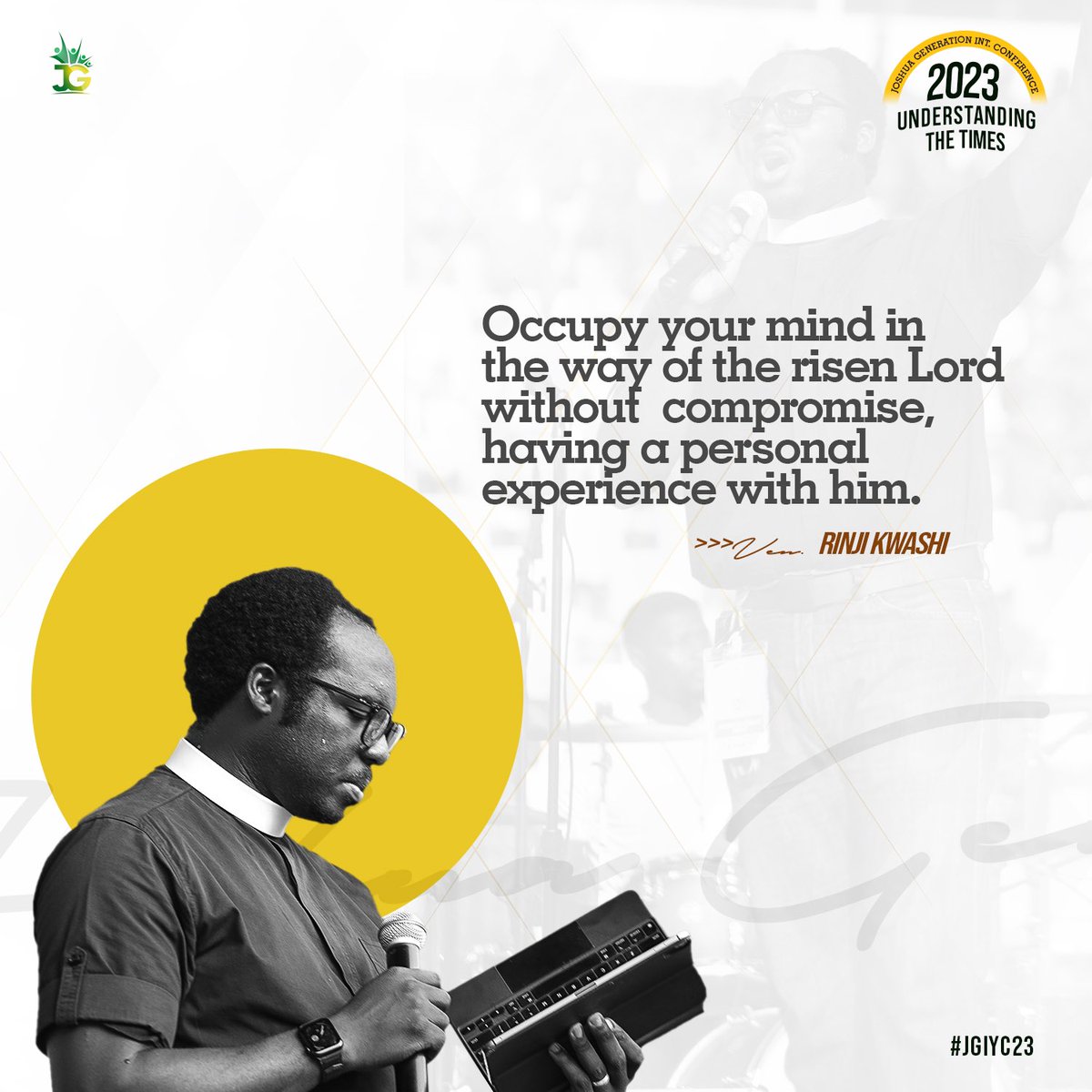 ACNNTV's tweet photo. the way of the risen Lord without compromise, having a personal experience with him.
                        —Ven. RINJI KWASHI.

#JGIYC2023 #JGIYCDAY2 #understandingthetimes #youthconference #anglican #ACNNTV #nationalstadium #Abuja https://t.co/BZ6XAqObX6