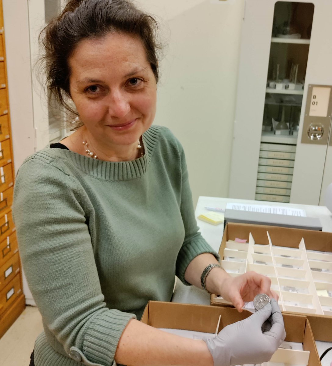 ROMkomma's tweet photo. Meet the team! Kate Cooper is Greek &amp; Roman Research Associate @ROMtoronto and lectures in Classical Archaeology &amp; History @UofT. She’s coordinating the whole project to clean, photograph, research, and catalogue the #Greek #coins

#archaeology #Classics #Museums #numismatics https://t.co/nr3oGOLqHO