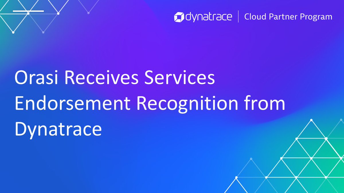 Orasi's tweet photo. We're thrilled to announce Orasi has achieved the @Dynatrace Services Endorsement badge – becoming #Dynatrace's first partner in NORAM to do so! Learn more. https://t.co/NZJwfePlZI #monitoring #observability https://t.co/NpfcfryvX3