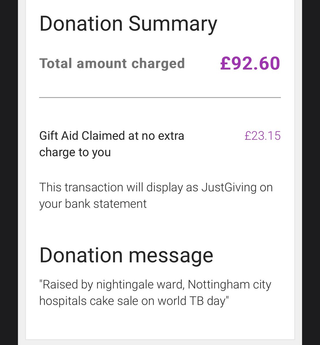 NightingaleNUH's tweet photo. 🫁 💙 We raised a whopping £92.60 from our cake sale for the @TB_Alert_UK charity 💙🫁. A huge thank you to our ward of bakers and all our customers on the day. https://t.co/P8LyIhwr0X