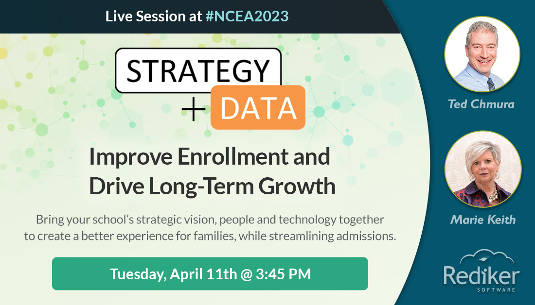 RedikerSoftware's tweet photo. Presenting at #NCEA2023! Join Ted Chmura &amp; Marie Keith to learn how to bring strategic vision, people &amp; technology together &amp; create a better experience for parents &amp; students, while streamlining the admissions process. Today @ 3:45 PM. @NCEATALK 

Visit Rediker at Booth #714. https://t.co/o9u6YgQDAO