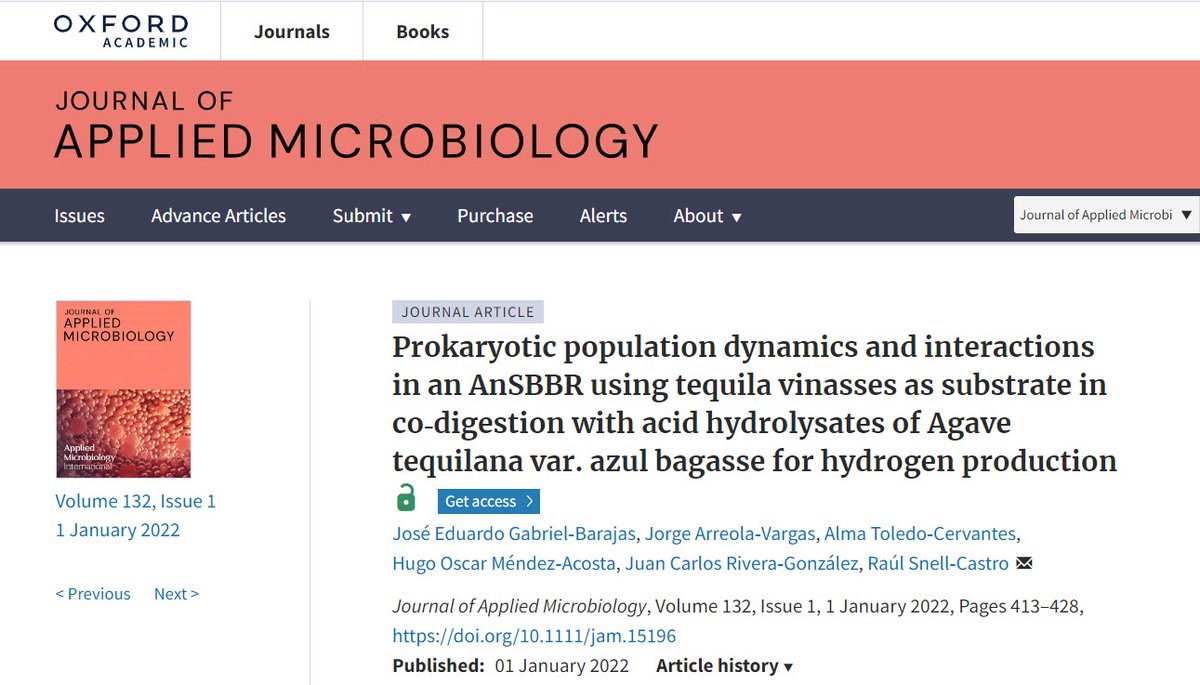 cemiebiogas's tweet photo. Prokaryotic population dynamics in dark fermentation of tequila vinasse in co‐digestion with acid Agave hydrolysates. https://t.co/db5ztvKU13 https://t.co/VRZRxHqyKr