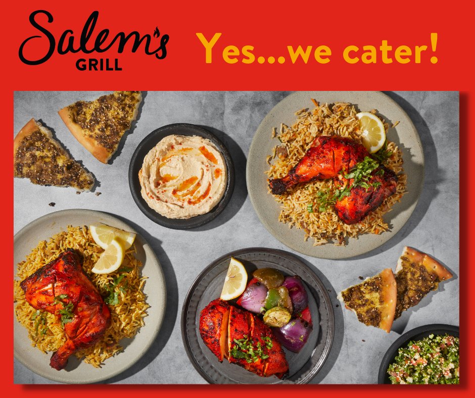 Whether you're planning a spring wedding, a family reunion, or a corporate event, we have you covered! Call us at 412-235-7828 or check us out at salemsmarketgrill.com for details.

#catering #springwedding #summerevent #corporatecatering #halalfood #halalcatering