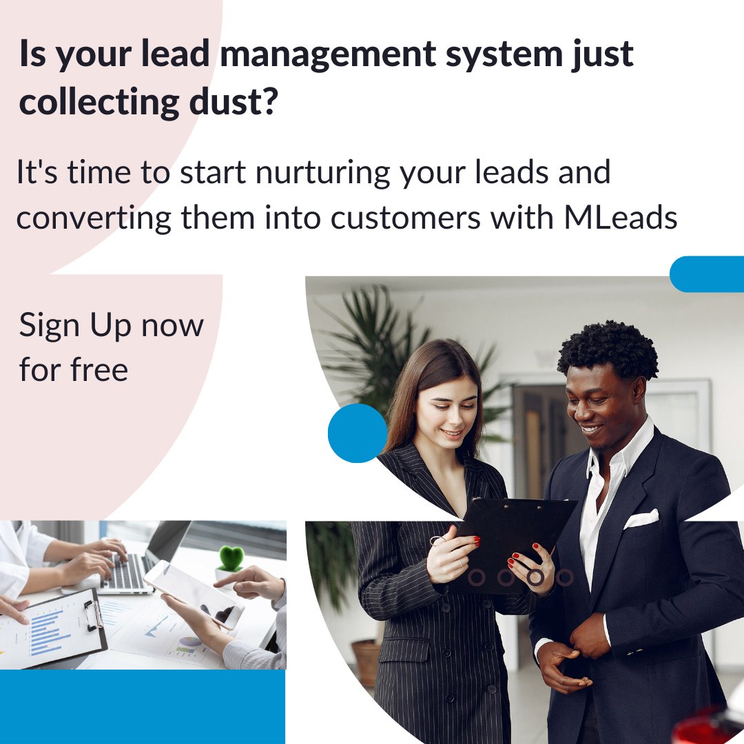 MLeadsApp's tweet image. Is your lead management system just collecting dust? 
It&apos;s time to start nurturing your leads and converting them into customers with MLeads
Sign Up now for free
Subscribe Now- bit.ly/3WFjzyB
Learn More- bit.ly/3hobnQZ
#LeadNurturing #crmsolution #leadmanagement