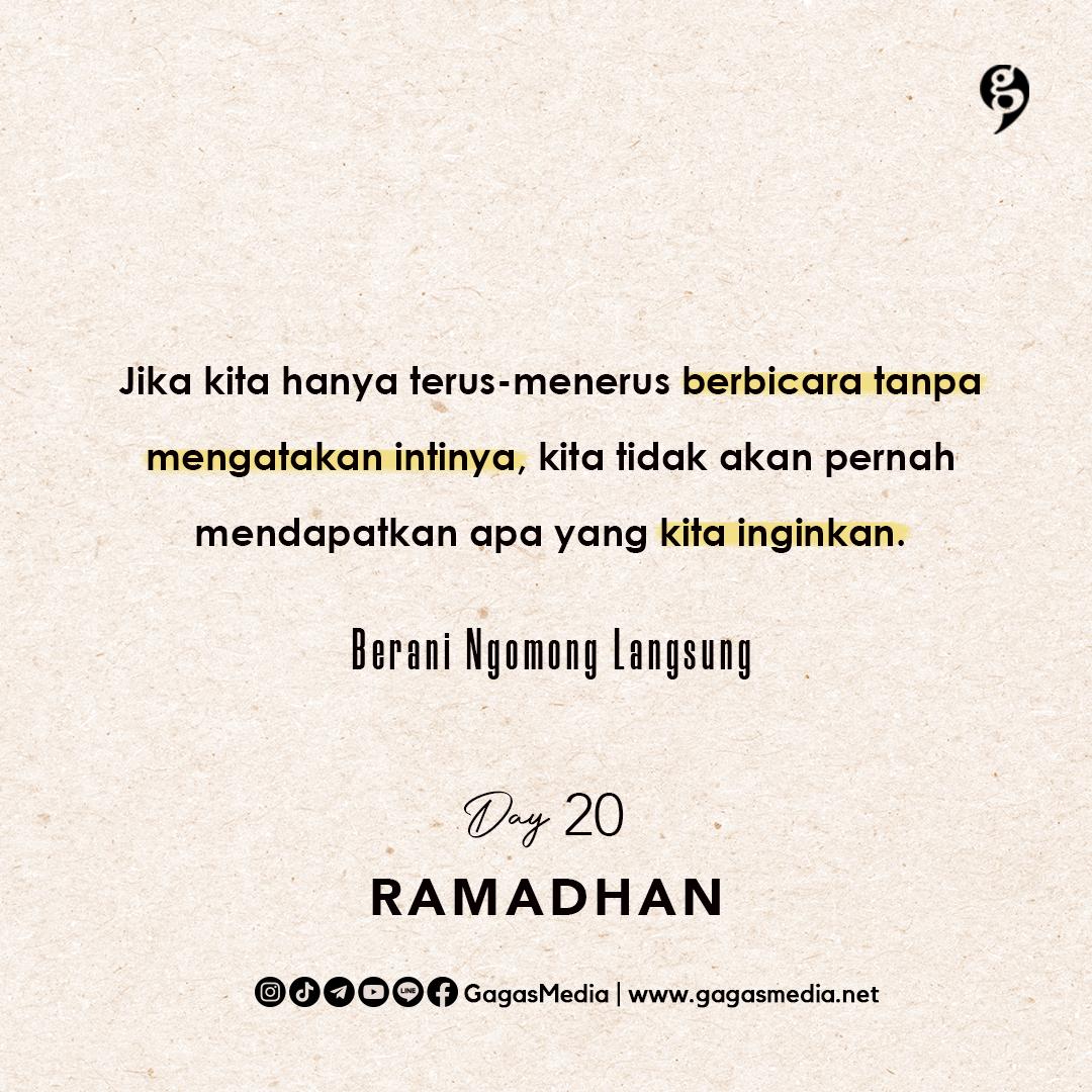 GagasMedia's tweet photo. Yukkk mari biasakan untuk bicara to the point. 👌🏻👌🏻

#onedayonequote https://t.co/zGnjSo1TWF