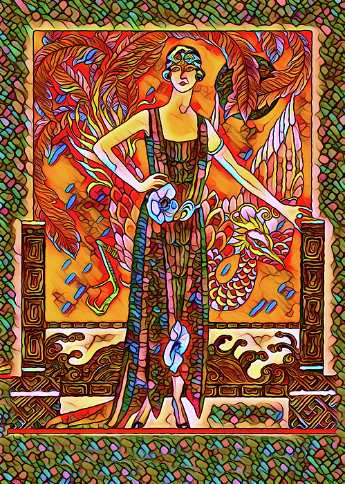 art4artsake7's tweet photo. New artwork for sale! - "Art Nouveau Fashion Faux Stained Glass Window" - https://t.co/H2Evhn3A7y @fineartamerica https://t.co/n0eGxXr7ZD