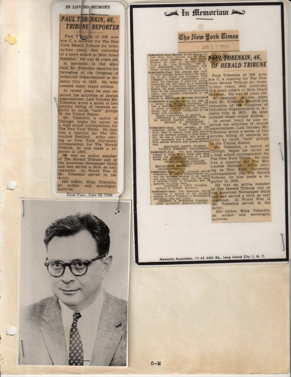 The Paul #TobenkinAward honors the late New York Herald Tribune reporter, and recognizes outstanding reporting on racial or religious hatred, intolerance or discrimination in the United States and is also judged by faculty. (3/3)