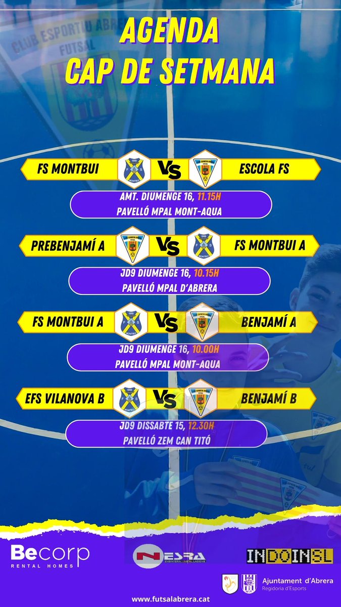Agenda cap de setmana 
Lee más en : futsalabrera.cat/publication/15…