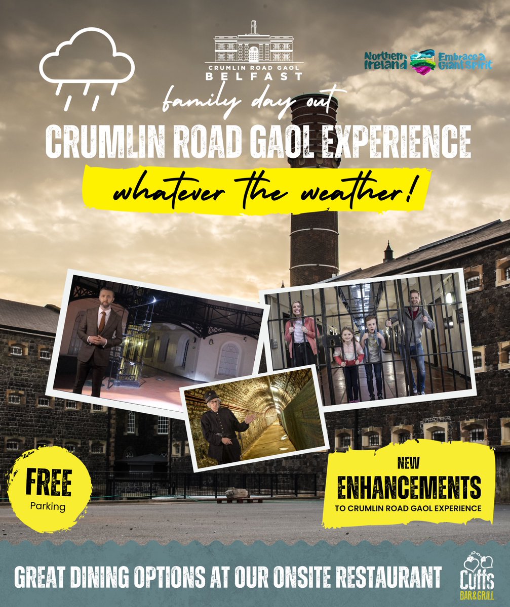 Why is it that when the kids are off it is always terrible weather?🌧 Book now at: crumlinroadgaol.com/tours/crumlin-… #discoverni #VisitBelfast #CRG #crumlinroadgaolbelfast #belfast #CRG #belfastcity #familydayout