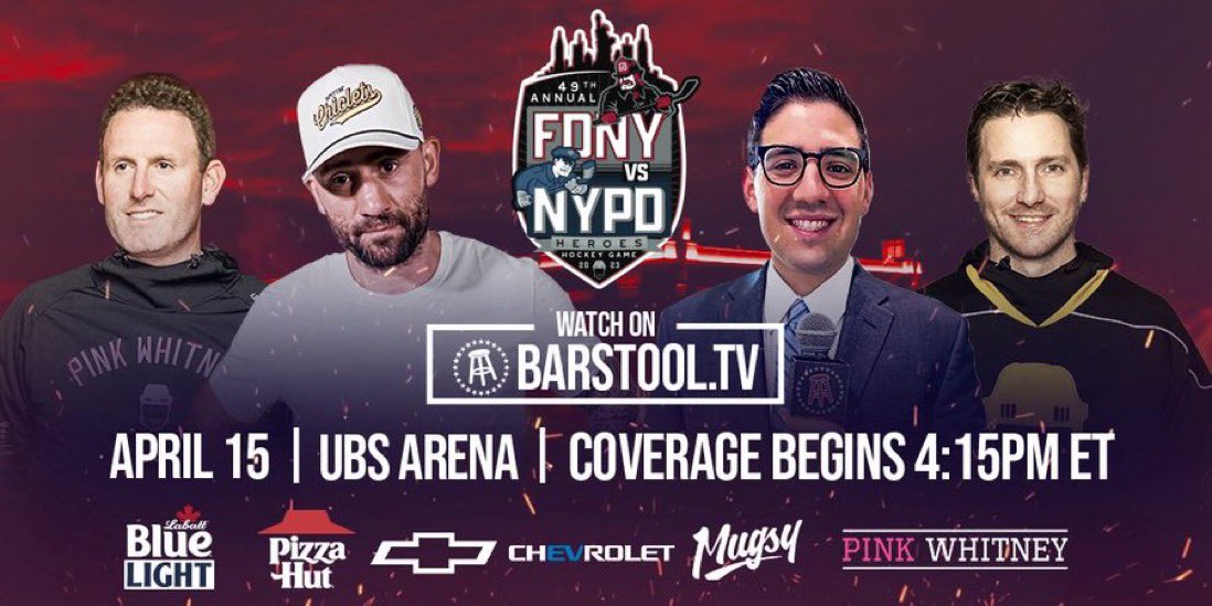 Barstool Sports on Twitter "Watch the 49th annual NYPD vs. FDNY Hockey