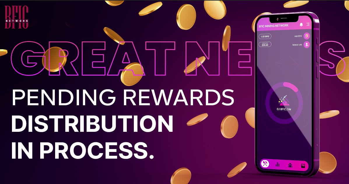 BLove_Coin's tweet image. Attention BFIC Community!
This is to notify you that the pending withdrawals of the BFIC Network Rewards are currently being distributed
We urge everyone to kindly be patient as it will take a while before everyone gets their rewards due to the high number of users.
#bficnetwork