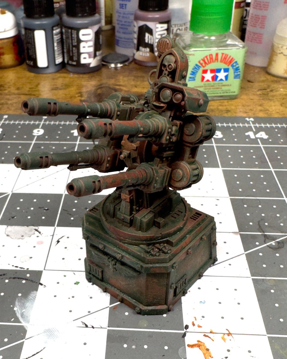 RJeffas's tweet photo. Practicing with Vallejo Chipping medium. Not 100% but a great learning experience.

#warhammer #warhammer40k #paintingwarhammer #paintingwarhammer40k #warhammerterrain #vallejo #vallejochipping #vallejochippingmedium #testrun #artist #miniatures #paintingminiatures #rust https://t.co/3uwUCfirkz