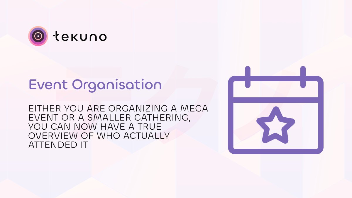 💡Use-cases
Looking for a way to efficiently organize and track attendance at your events? With Tekuno #PODs, you can do just that!
🧵1

#EventOrganization