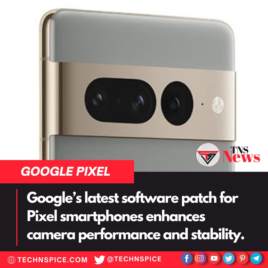 technspice's tweet image. 📱Update Alert! 🔥Google just released an amazing software patch for Pixel smartphones that boosts camera performance and stability. Get ready to take stunning pictures with your phone! #GooglesPixel #SoftwarePatch #CameraPerformanceBoost #StabilityEnhancement #PixelSmartphones