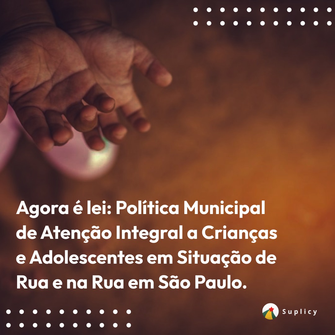 esuplicy's tweet photo. Considero um marco a sanção pelo Prefeito @ricardo_nunessp da Lei que institui a Política Municipal de Atenção Integral a Crianças e Adolescentes em Situação de Rua e na Rua em SP.  Junto a outros vereadores, sou coautor desse projeto junto à colega @julianapt. 1/2 https://t.co/ZXpKorbhli