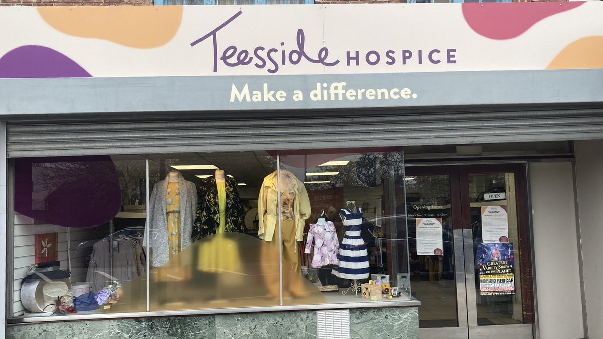 david3012's tweet photo. Mid afternoon leg stretch and wander round to @TeessideHospice #Acklam shop. A great little shop doing a great job of generating income to fund hospice care. Good timing too as I got to meet new volunteers and thank them for the time they give. Love the seasonal window display 🐣 https://t.co/VPTqK0k3cc