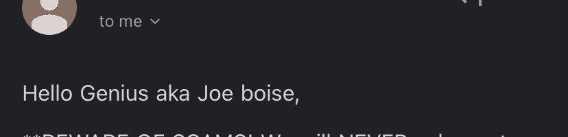 Moving forward I will only be replying to emails formatted in this manner. 

Thank you for your cooperation