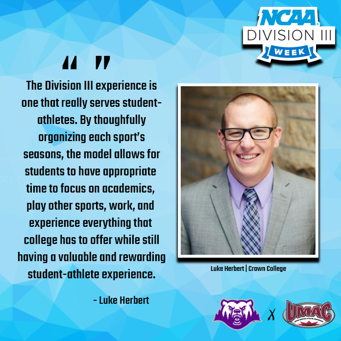 umacathletics's tweet photo. Crown College head men's basketball coach, Luke Herbert, gives his thoughts on the Division III experience and what makes it so valuable!

#UMACD3Week https://t.co/U8cDM5X9WI