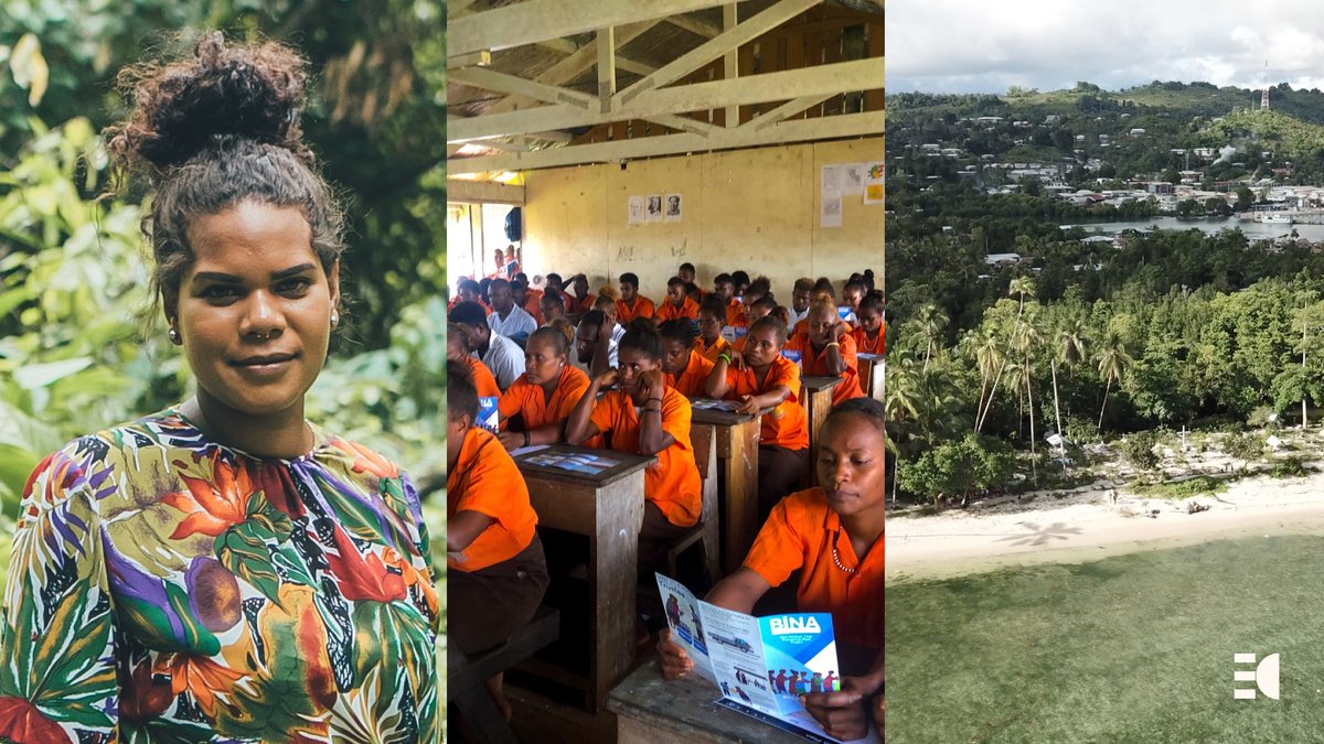 EmCollective's tweet photo. “This is our home, it’s disappearing, and nothing’s been spoken about it.” #ECFellow @Millicent_Barty serves as a guide in the film "A Disappearing World," speaking with her fellow Solomon Islanders who are on the front lines of climate change. Watch here: https://t.co/dVoTeaPpaL https://t.co/NKwnLHaSu1