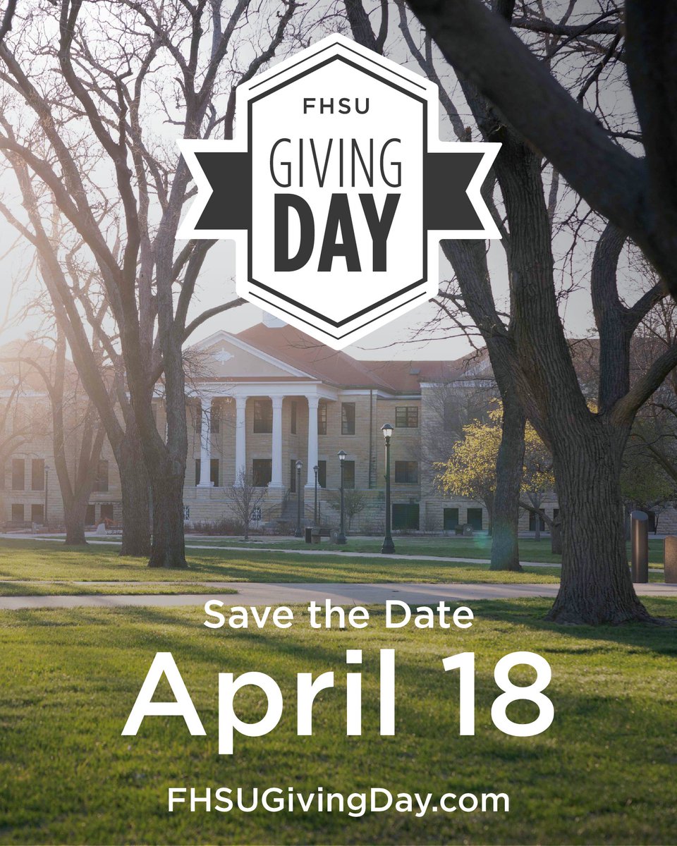 “SAVE THE DATE! Tuesday, April 18, is FHSU’s 3rd annual Giving Day. Show your Tiger Pride during this 24-hour event by supporting your favorite cause on campus. Visit FHSUGivingDay.com to learn more!”

Find your cause. Support future Tigers. Every gift makes a difference.