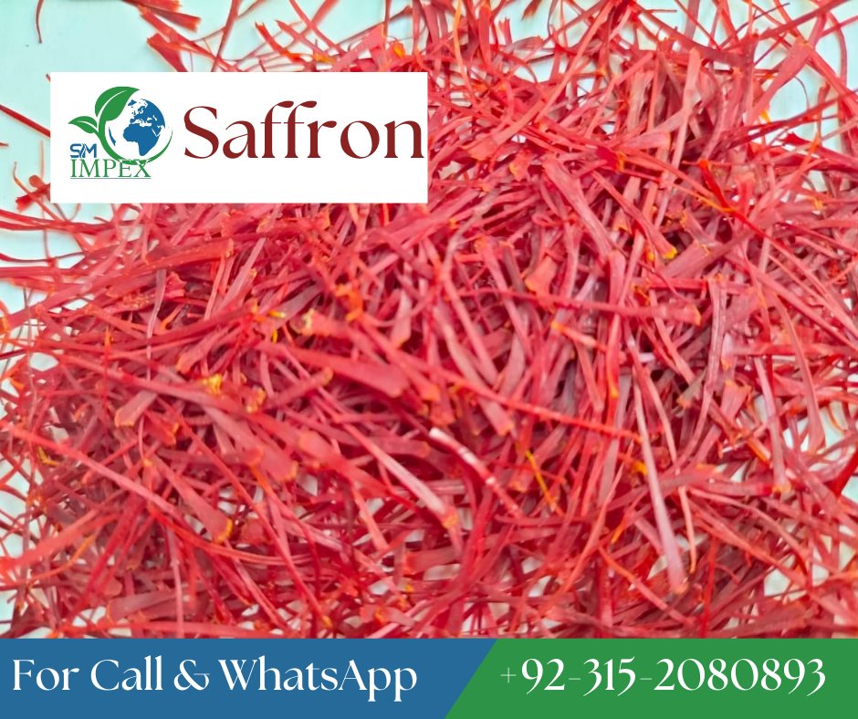 sm_impex's tweet photo. "Experience the aroma and flavor of the finest saffron."

We Deal in Spices
For more information Call or WhatsApp : 0315 2080893

#saffronlove #saffronspice #premiumsaffron #saffronquality #saffronseason #saffronbenefits #spices #herbsandspices #foodie #healthy https://t.co/5Wnoa26FXV