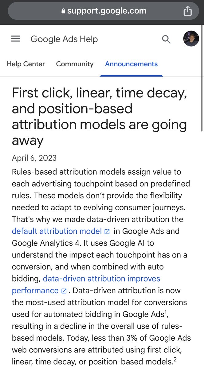 Yikes. Although these models aren't the best way to look at data they are still valuable for drilling down on specific campaigns and adgroups.

Well...if you're using <a href="/CometlyApp/">Cometly</a> you'll still be able to use these different models for analyzing data.