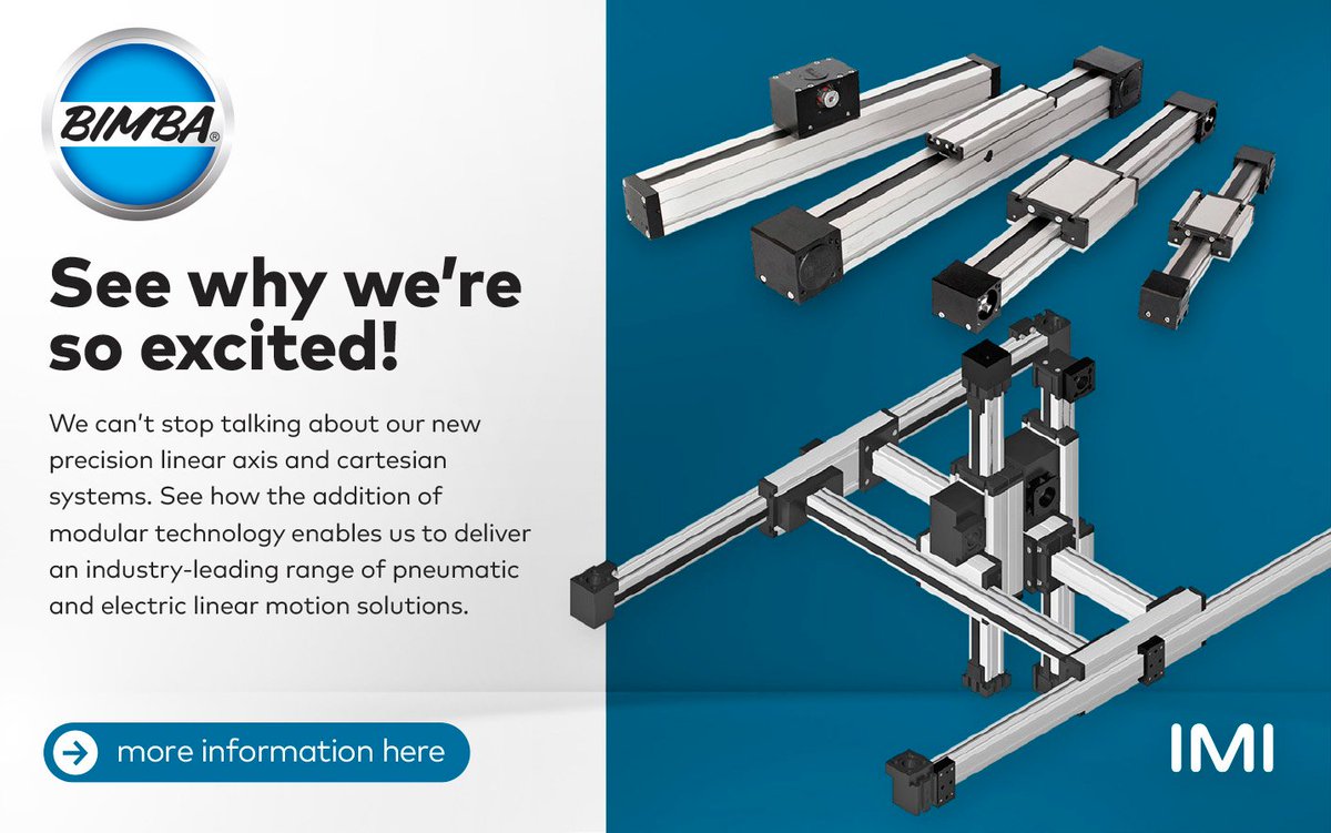 We get it. We can’t stop talking about our new precision linear axis and cartesian systems. It’s hard to hide our excitement about adding this modular technology to our industry-leading range of pneumatic and electric linear motion solutions. Learn more: bimba.com/en/electric/pr…