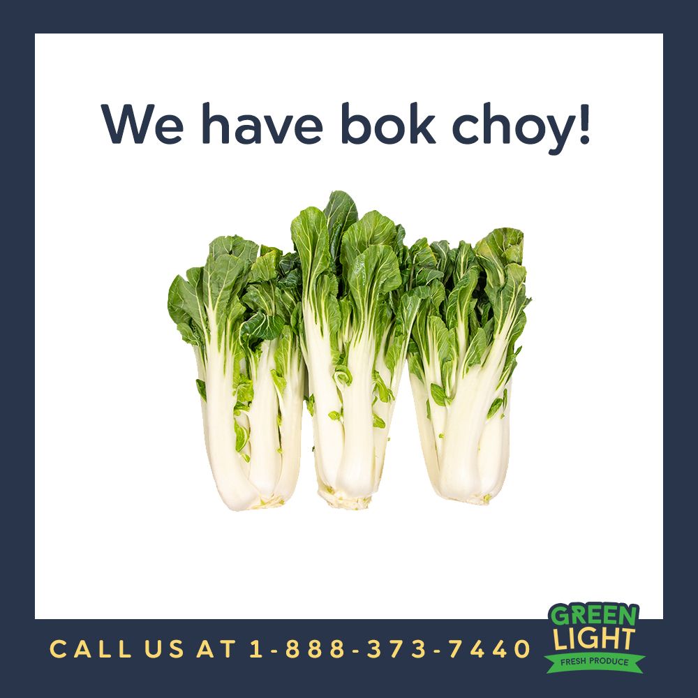 greenlightfresh's tweet photo. We have fresh book choy! Call us for more information on it and our Green Light line up!
 #freshproduce #produce #greenlight https://t.co/ZWYvhZNDyK