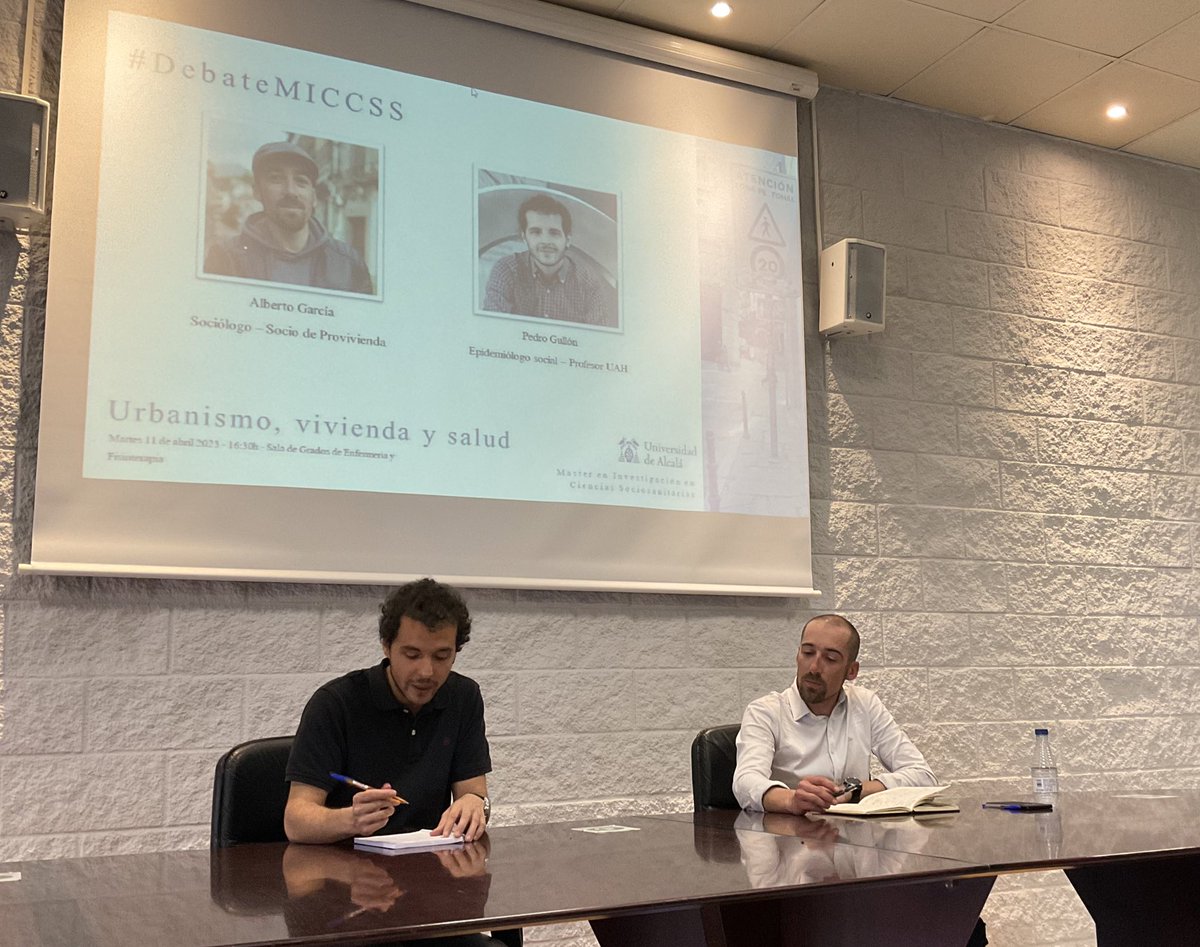CuestaLozano's tweet photo. Urbanismo, espacios verdes, caminabilidad… hacinamiento, vida social, salubridad… hoy nos metemos en cómo la salud se ve afectada por el urbanismo y la vivienda.
#DebateMICCSS sobre Urbanismo, vivienda y Salud en el @MICCSS_UAH de la @UAHes https://t.co/sVBaBTQC27