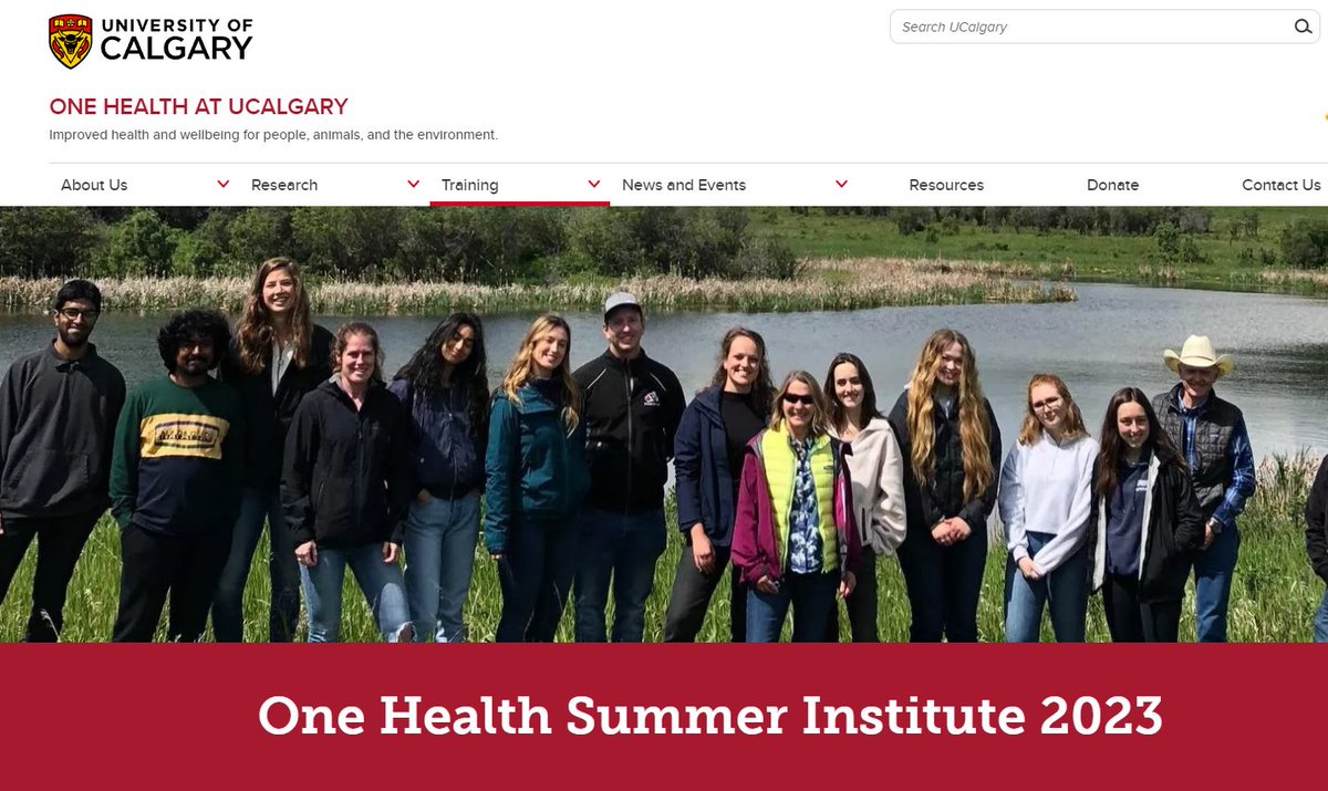 University of Calgary hosts the One Health Summer Institute, June 10-17 in Kananaskis Country.  This in-person program focuses on a #OneHealth approach to climate change in montane ecosystems, and includes classroom sessions &amp; field trips.

Details: tinyurl.com/bddpatkm