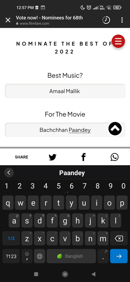 AnushkaPujare's tweet photo. VOTE FOR  >> :- @AmaalMallik
 and @ArmaanMalik22 For Their 
Song #JaanHaiMeri #LabonPeNaam 
From :- Radhe Shyam 
Lyrics - Rashmi Virag  
Voting Link 👇🏻
https://t.co/lWC6rtQay3 

#BestPlayBackSingerMale #BestMusic #AmaalMallik  #ArmaanMalik https://t.co/iYB1Vb1yoi