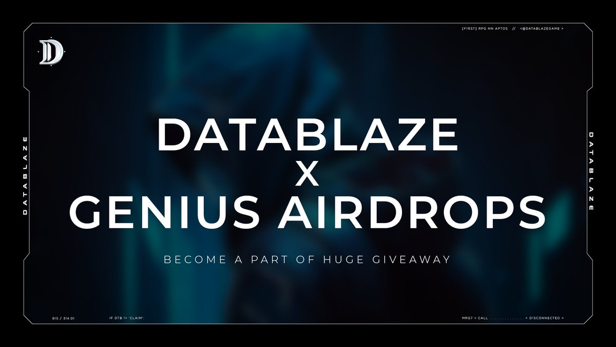 CryptoEarning17's tweet photo. 📣 Aptos Datablaze X Genius airdrop Massive #Giveaway

🎁 Total Reward Pool 100.000 $DTB

To Enter:
✅ Follow @DataBlazeGame &amp; @CryptoEarning17
✅ Like &amp; RT Tag 3 Friends 
✅ Finish tasks
https://t.co/ceA4iWfX64

#Airdrop #Crypto #AirdropCrypto #airdrops https://t.co/NEyrkaAGX0