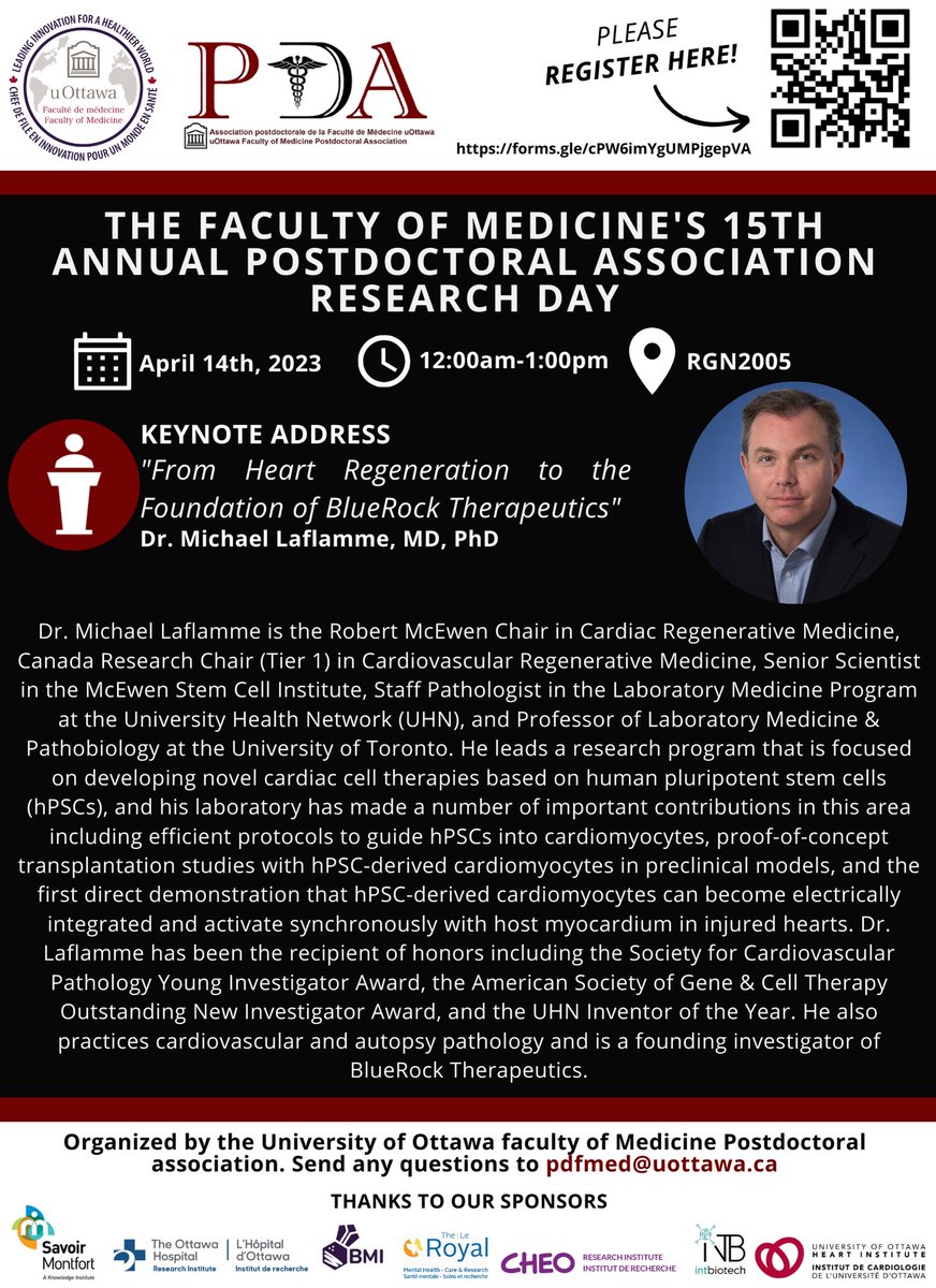 UOttawa Faculty of Medicine Postdoc Association (@uottawapda) on Twitter photo Our first Keynote speaker of the day. Join us on FRIDAY! Our first Keynote speaker of the day. Join us on FRIDAY!